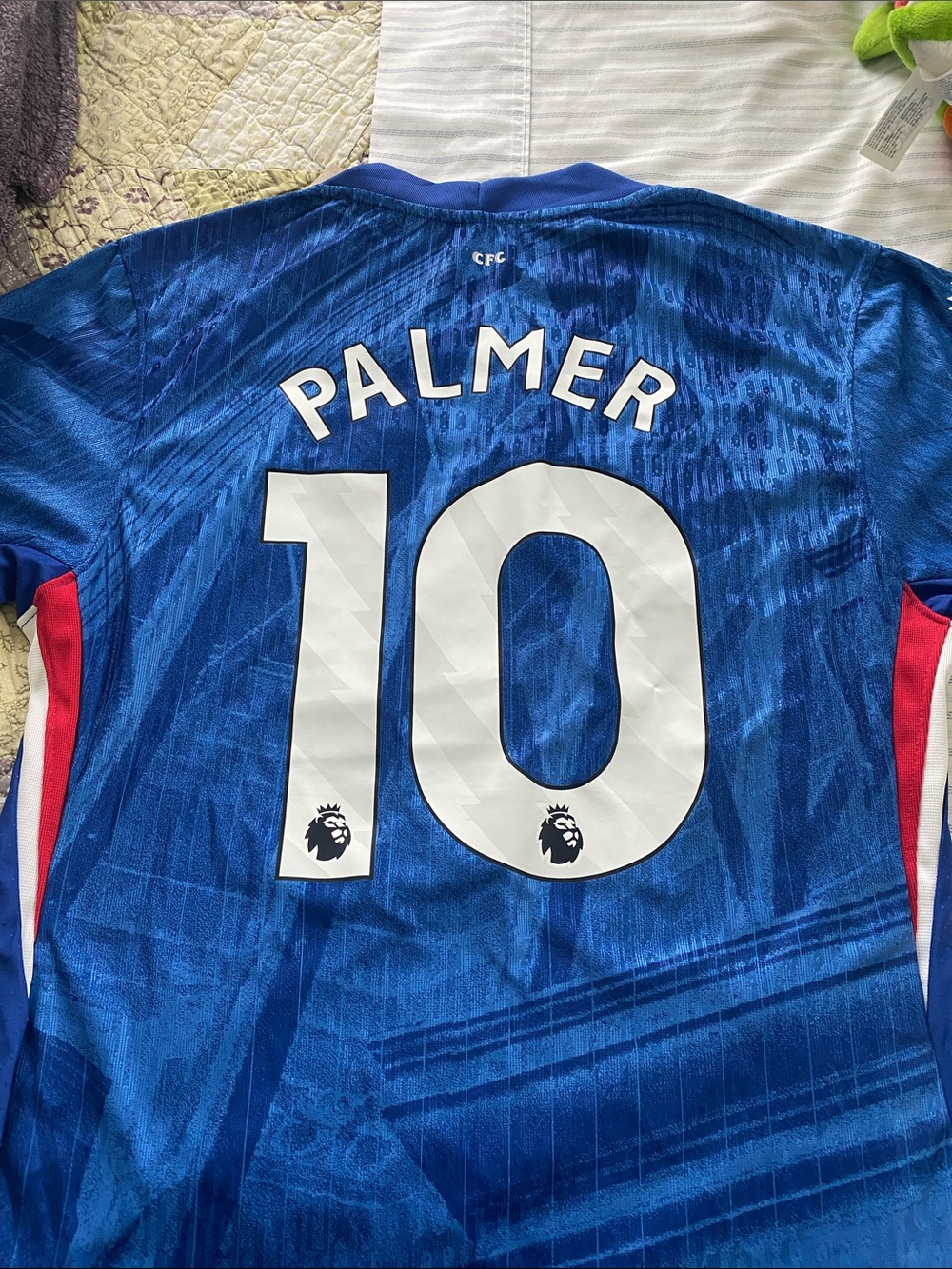 Nike Blue Palmer #10 Home Soccer Jersey with Red Accents